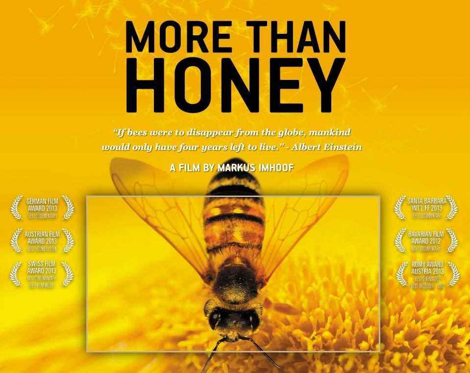Poster for PeTA movie screening of More Than Honey documentary about honeybees
