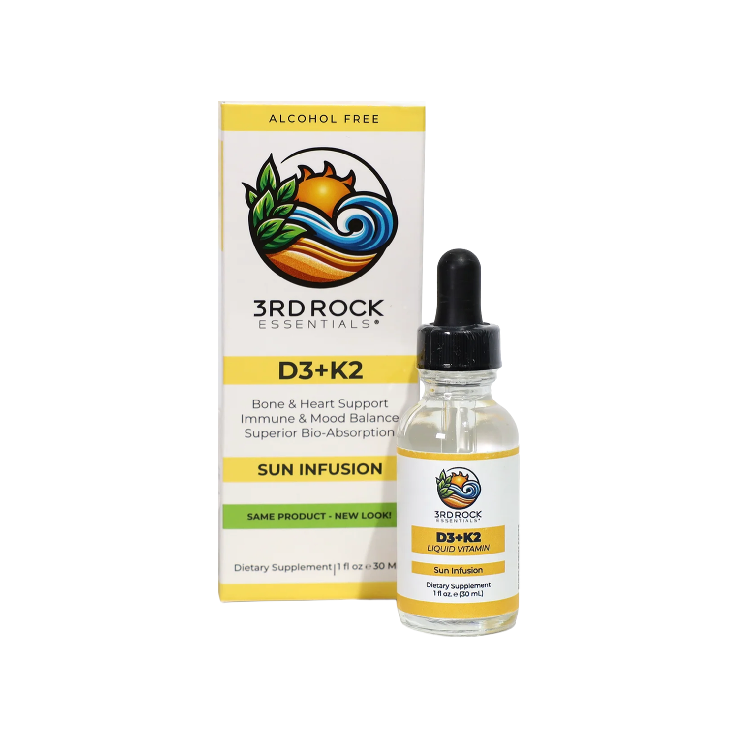 Vitamin D3 + K2 Liquid (Chelated) — 1 fl oz