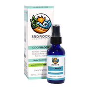 ODORBlock™ Body Deodorant spray bottle with natural, non-toxic ingredients and transparent application