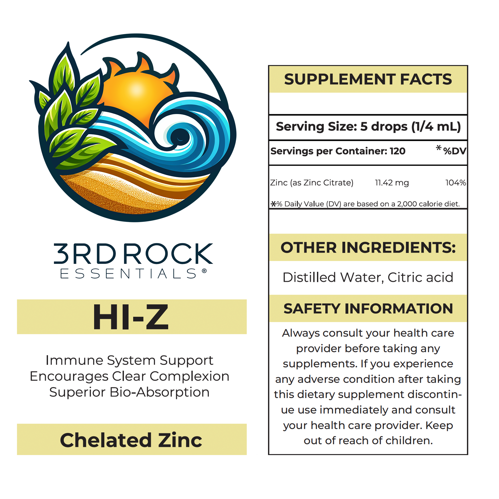 HI-Z — Chelated Zinc Citrate (1 fl oz)