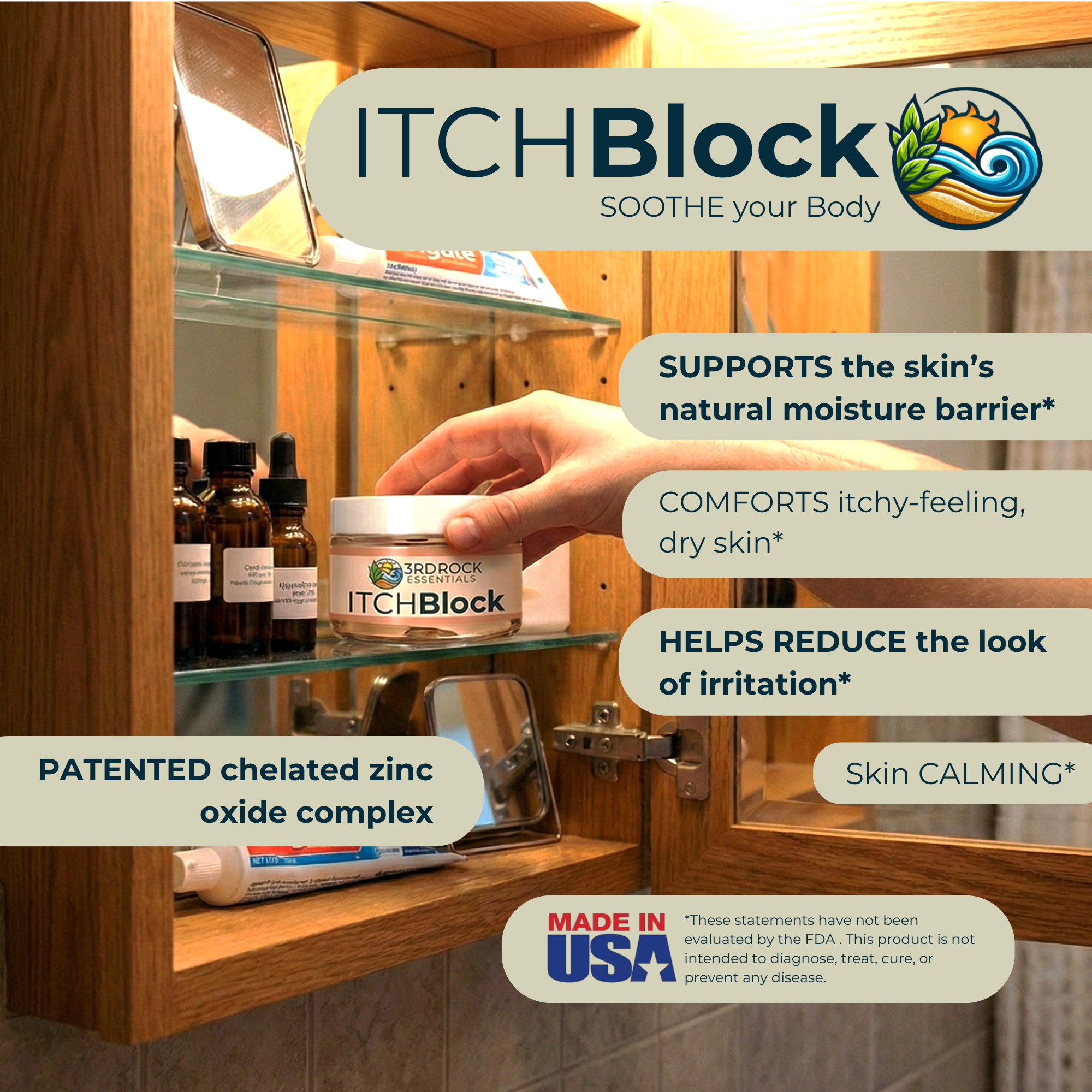 ITCHBlock™ All Natural Itch Relief Cream