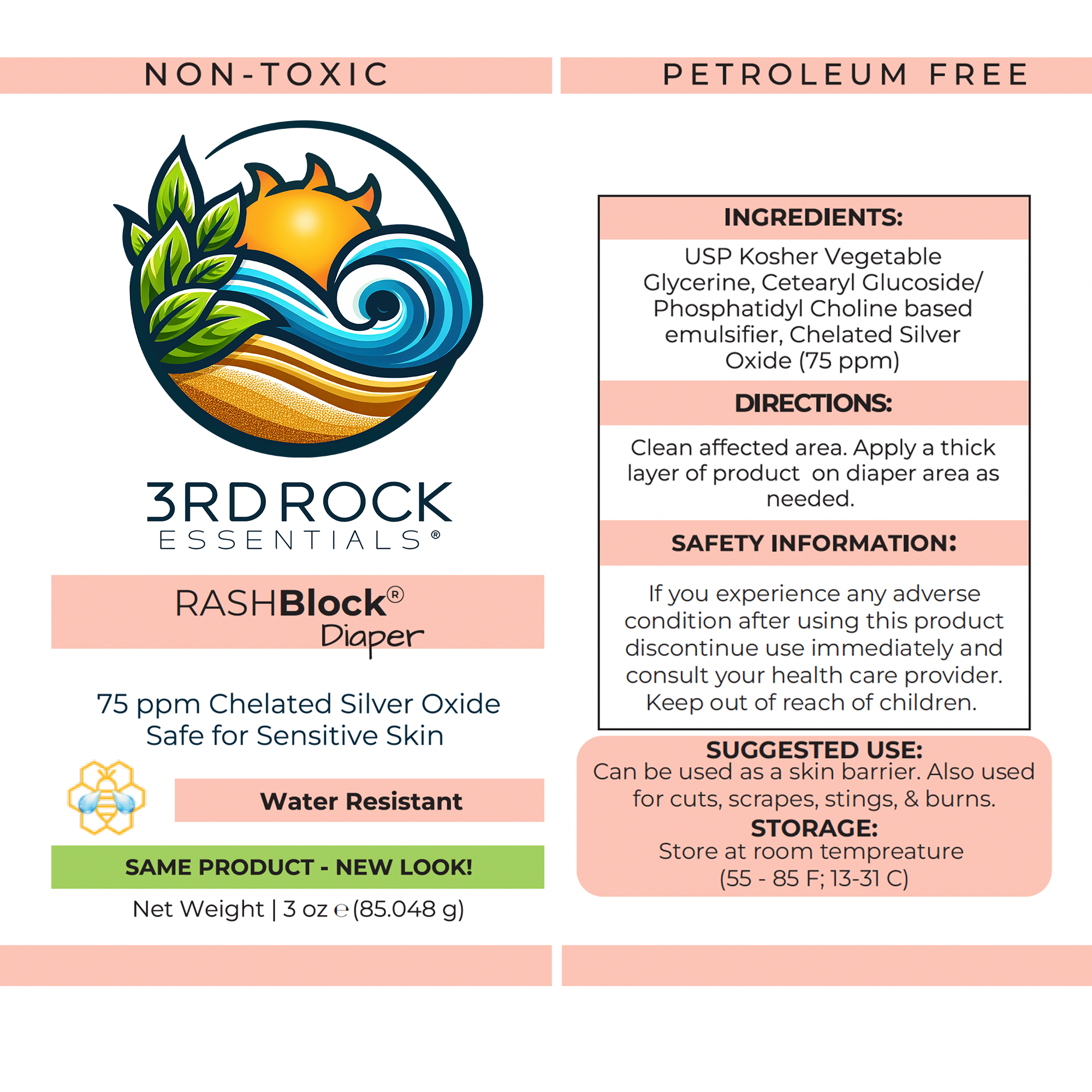 RASHBlock® Diaper - 75ppm Silver Gel Water Resistant 3oz