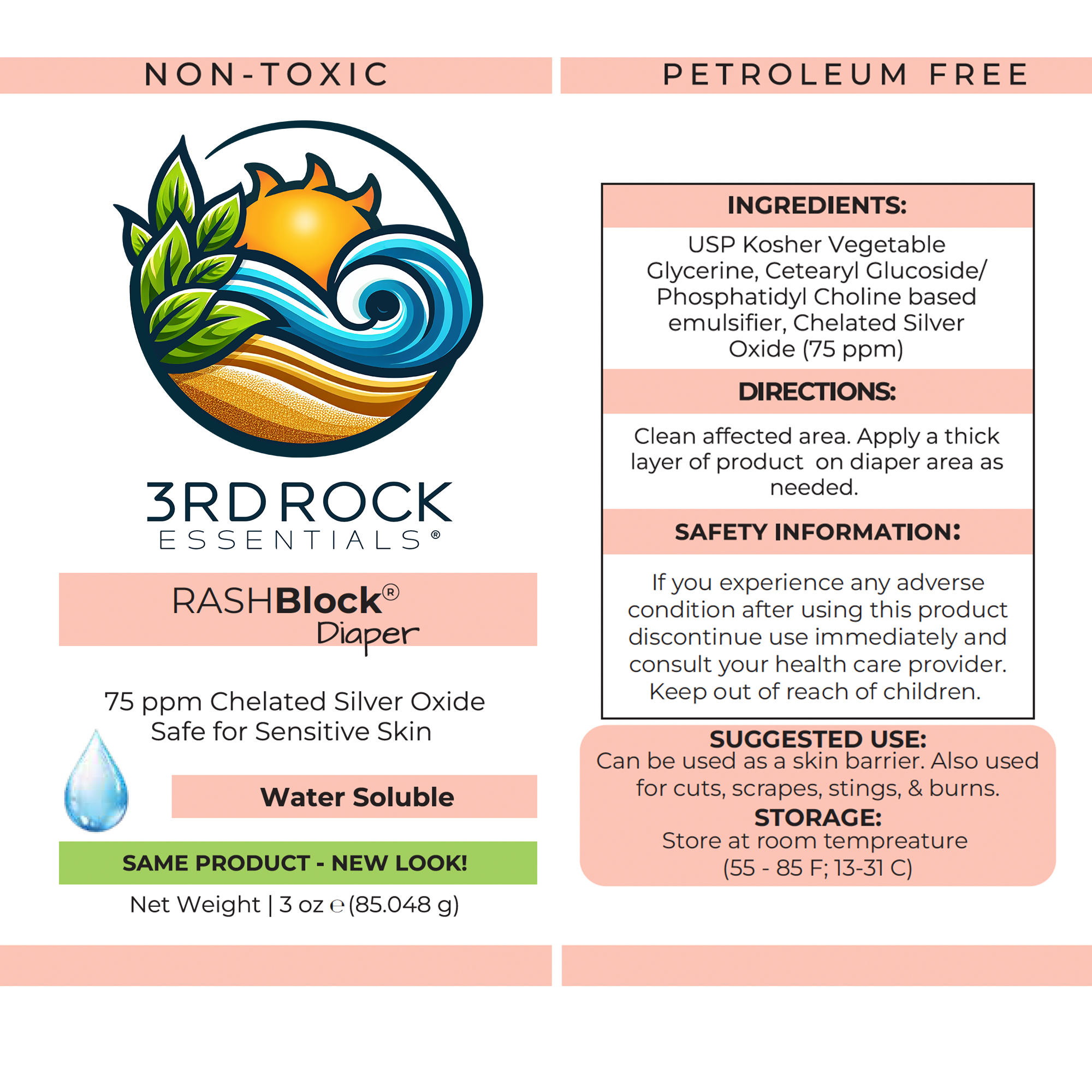 RASHBlock®  75ppm Silver Gel Water Soluble 3oz