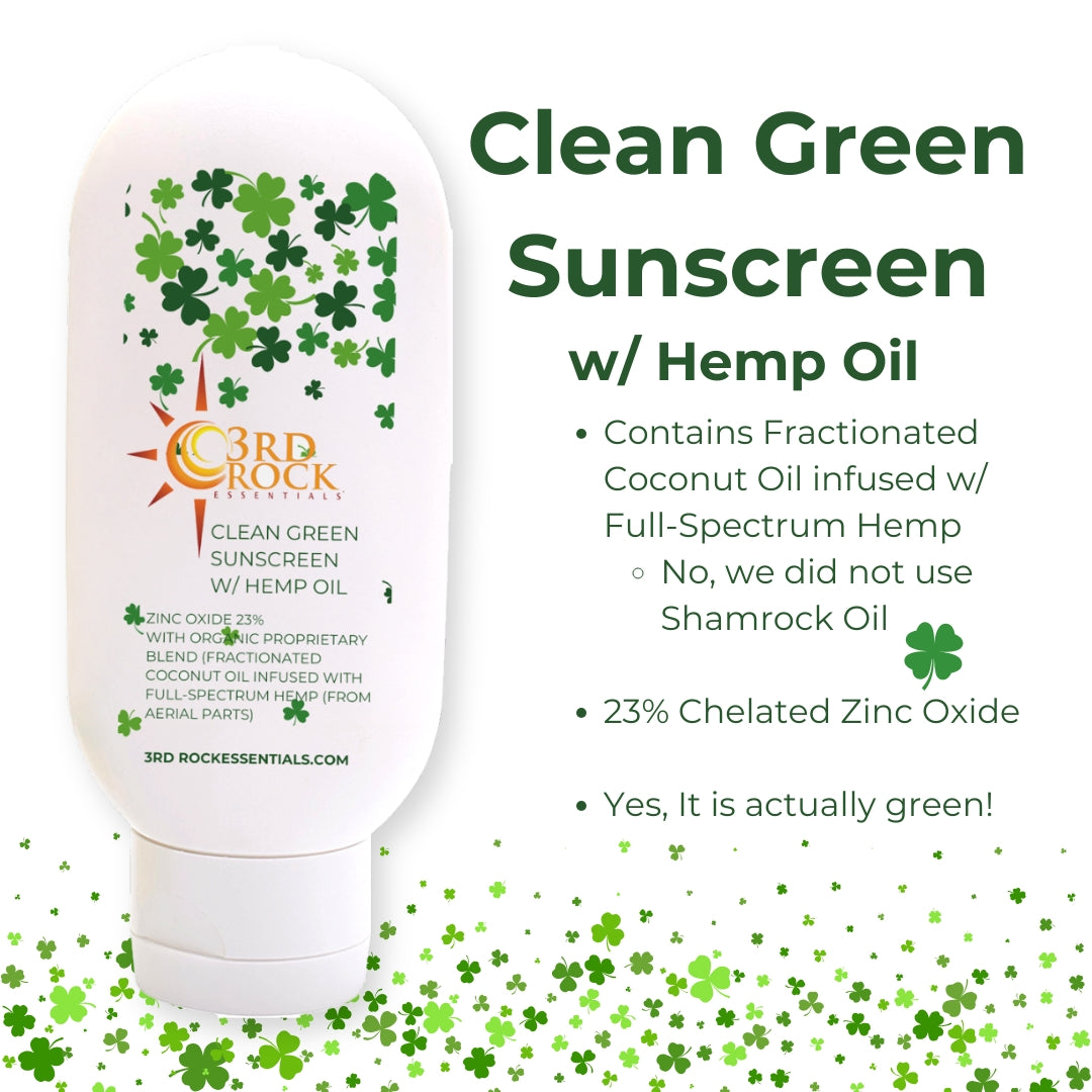 Clean Green Sunscreen - 3rd Rock Sunblock with Hemp Oil