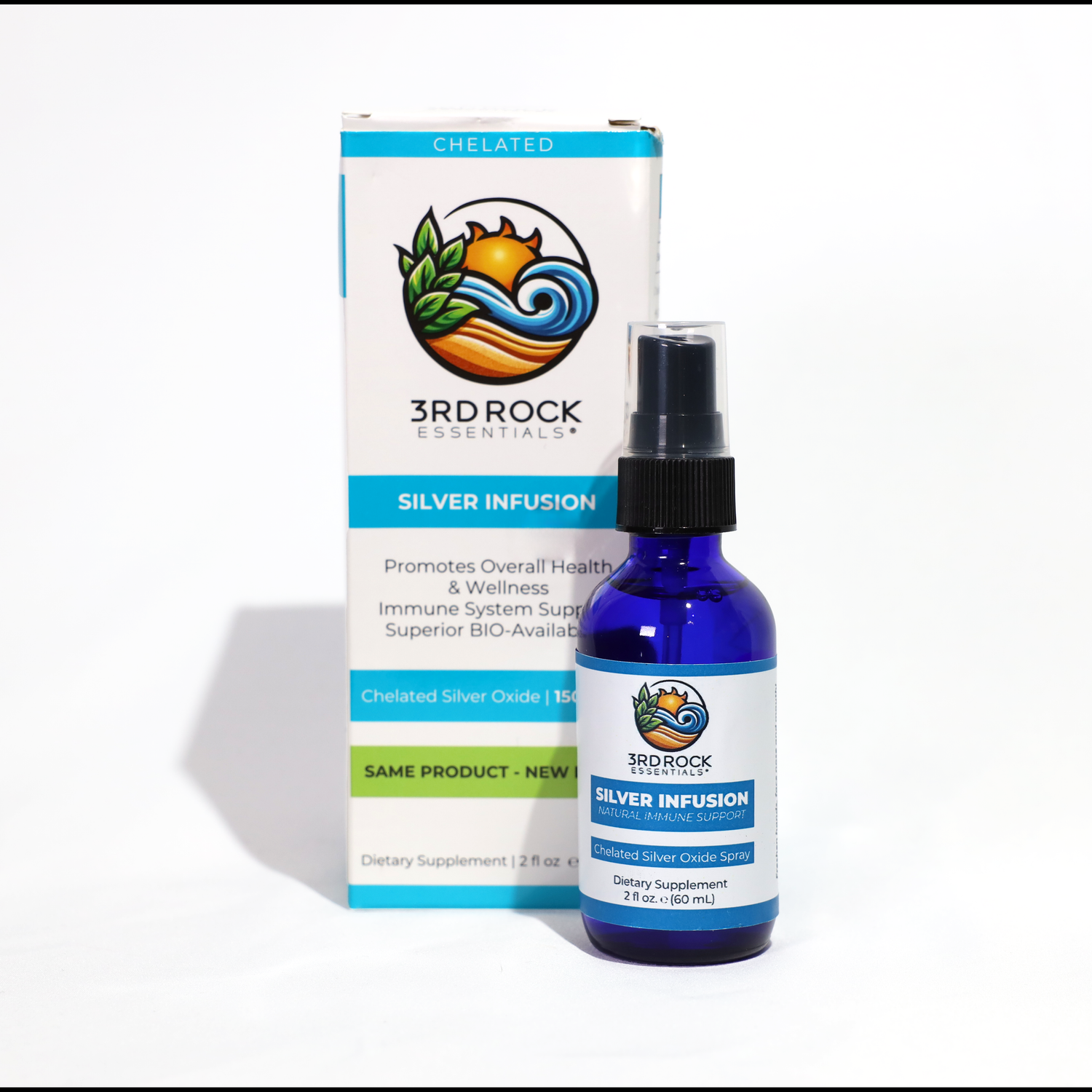 Silver Infusion 150 PPM Chelated Silver Oxide Dietary Supplement - 2 oz. Spray