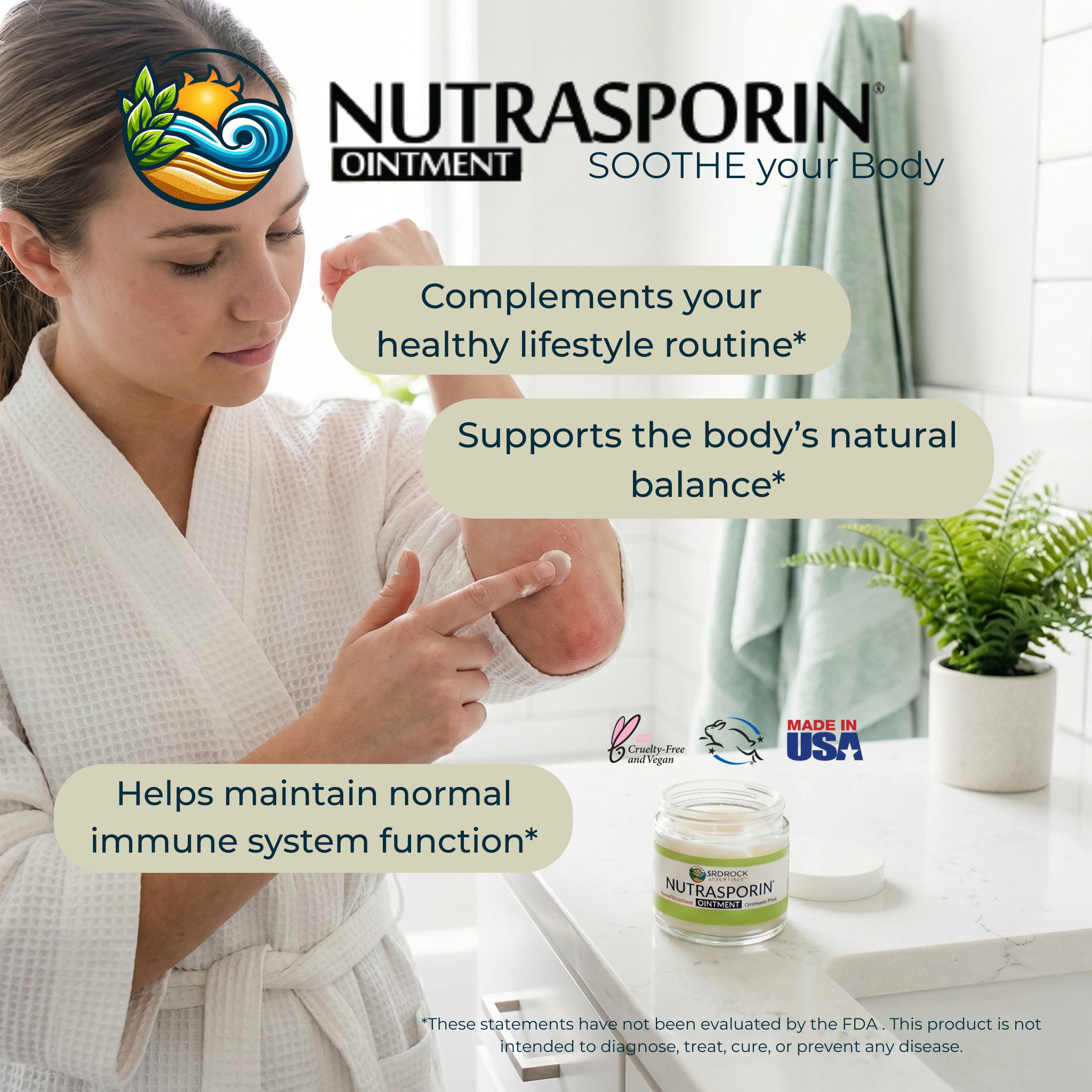 Nutrasporin® - 3oz JAR - All Natural First Aid Ointment 100ppm Silver Gel (Water Resistant)