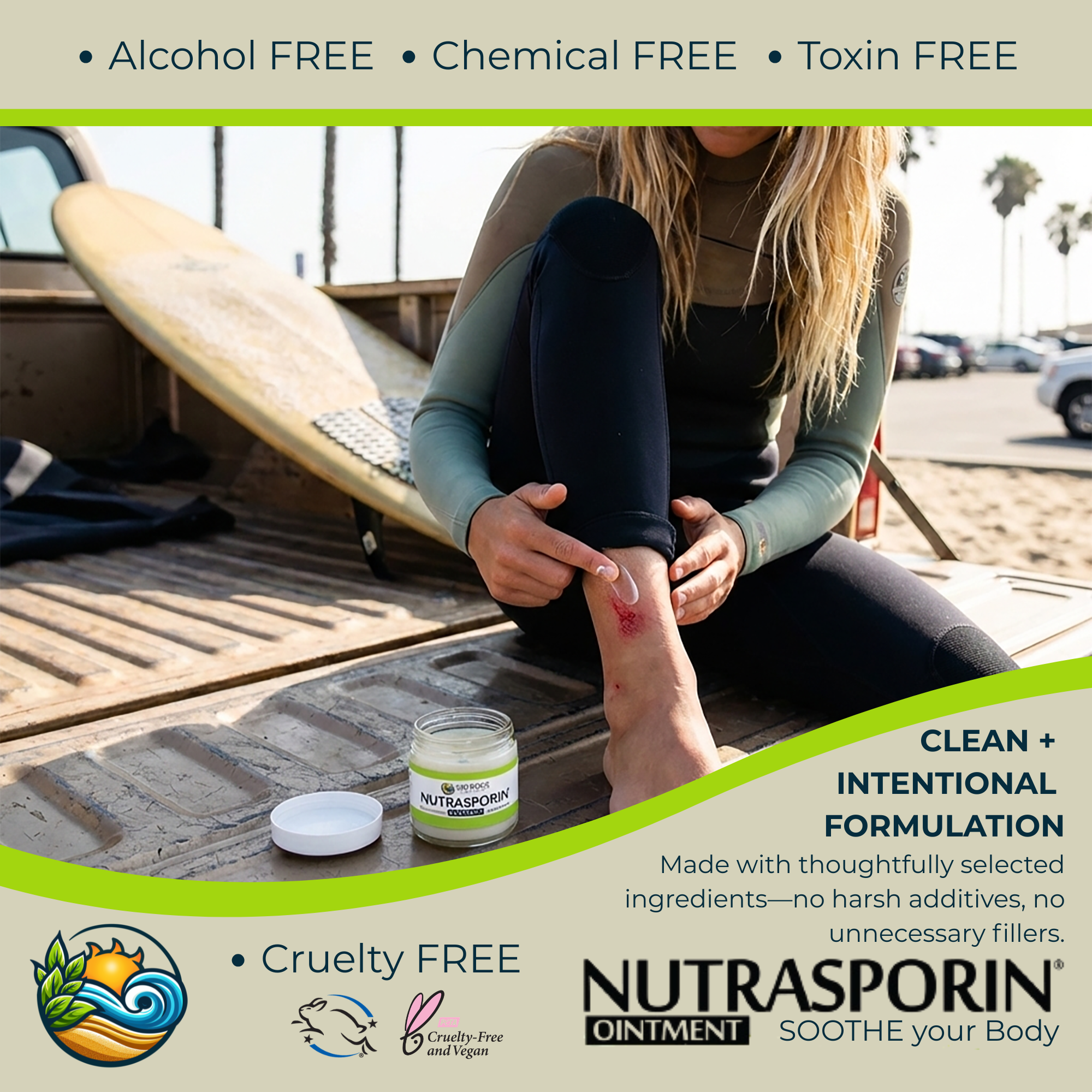 Nutrasporin® - 3 oz JAR - All Natural First Aid Ointment 100ppm Silver Gel