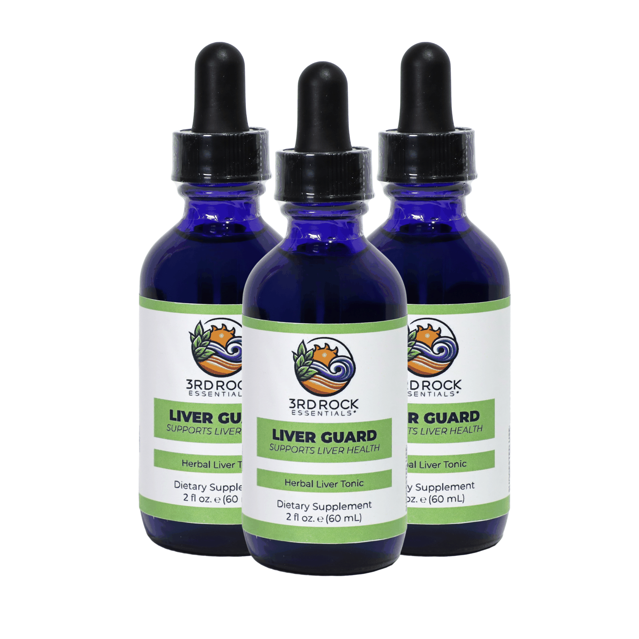 Bottle of Liver Guard liquid dietary supplement for liver health and metabolic wellness
