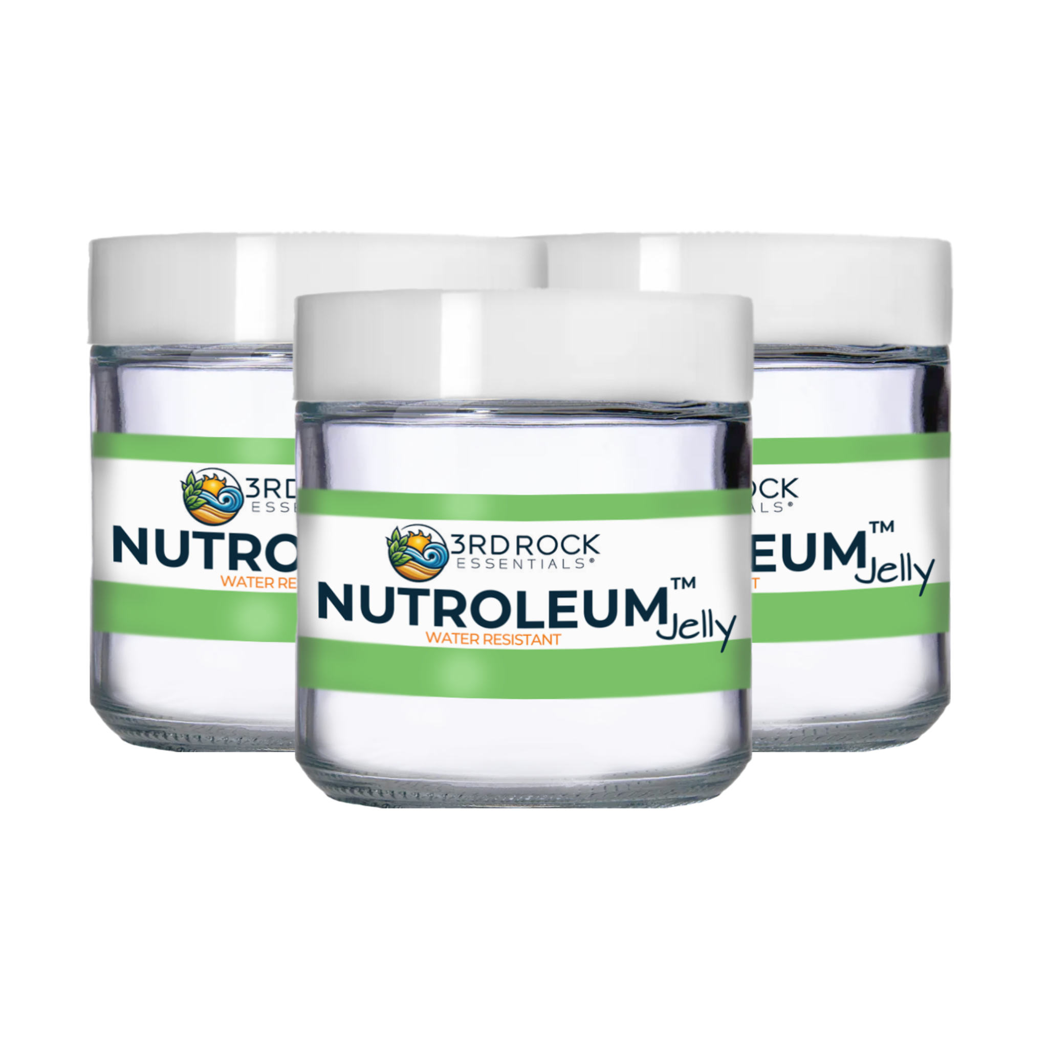 3-pack of Nutroleum natural non-petroleum skin balm 3 oz water resistant jar