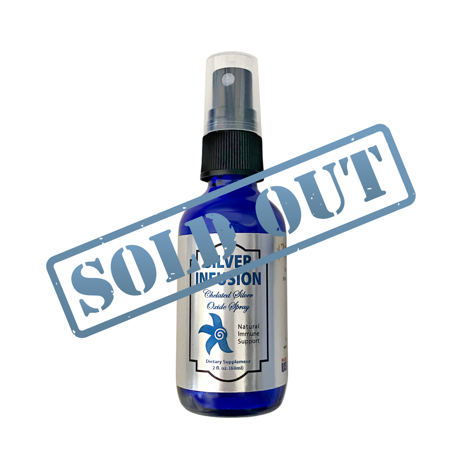 Silver Infusion 150 PPM Chelated Silver Oxide Dietary Supplement - 2 oz. Spray