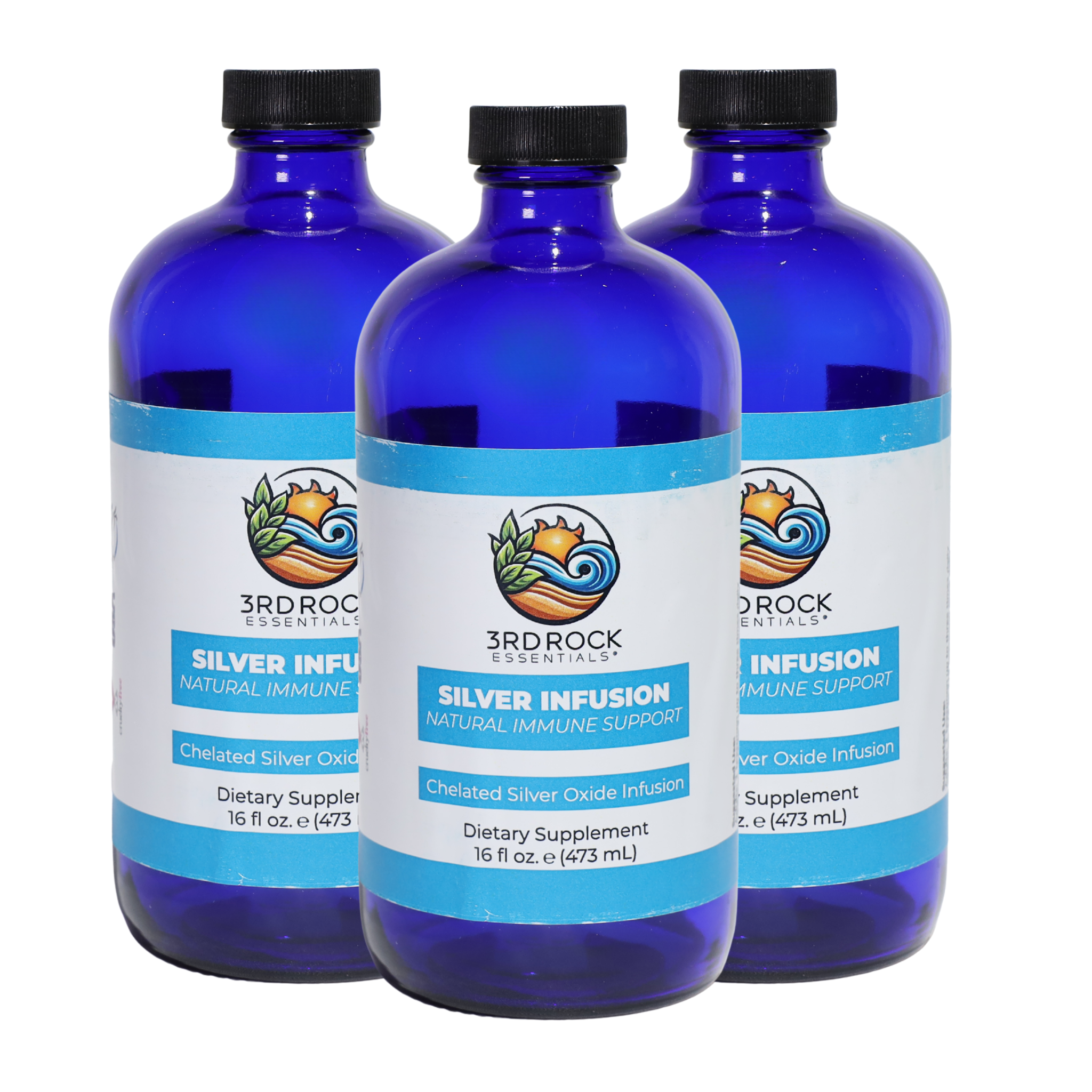 3rd Rock Essentials Silver Infusion 150 ppm 10 fl oz. - 3 pack