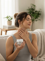 Woman applying Tension Release Gel