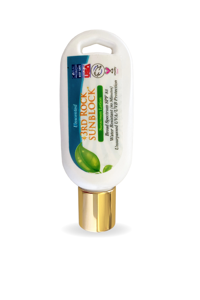 NOW IN 1.7oz SIZE! 3rd Rock Sunblock® Sunscreen Lotion - Unscented - Zinc Oxide SPF 35