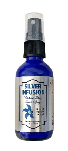 NOW IN GLASS! Silver Infusion 150 PPM Chelated Silver Oxide Dietary Supplement - 2 oz. Spray